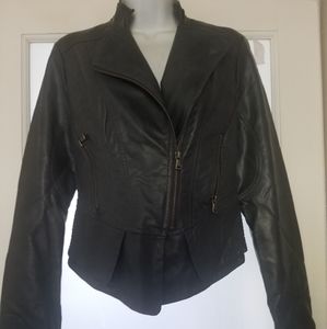 Black leather jacket